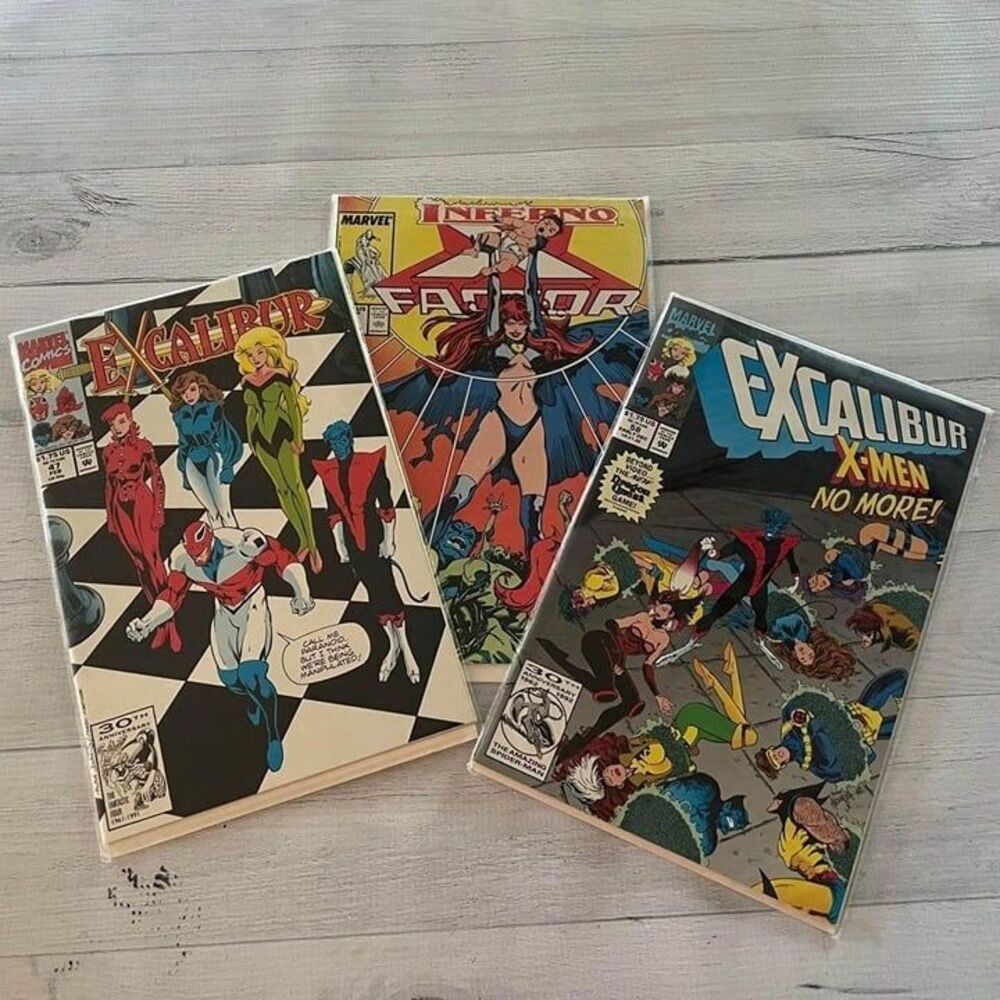 Excalibur‎ & Inferno vintage comic books
